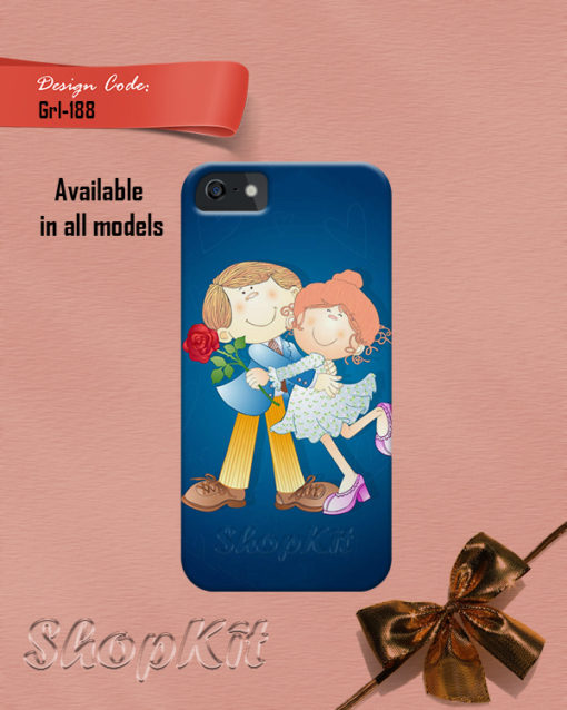 Happy couple dancing mobile cover