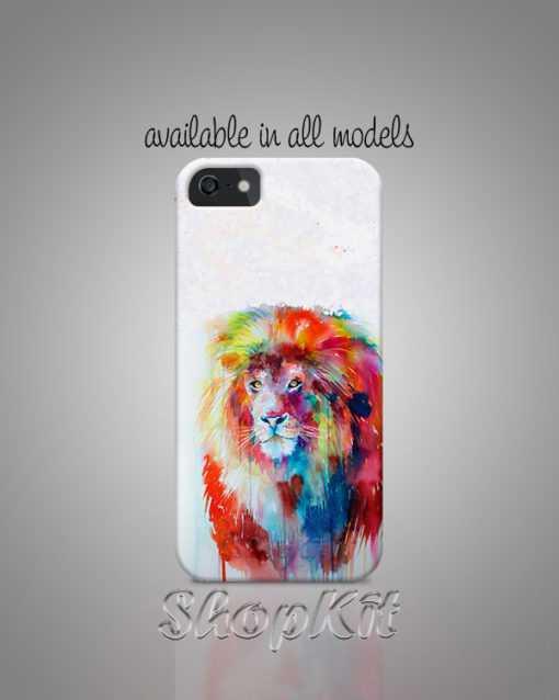 Lion Painting with multi colors for customize mobile cover