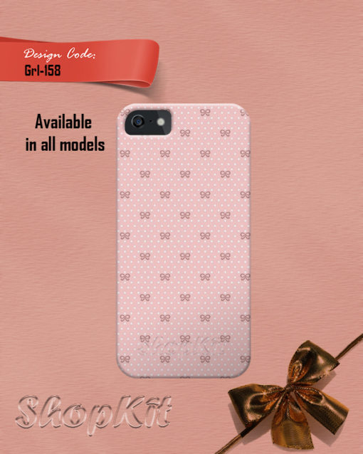 dot and ribbon pattern design for customize mobile cover