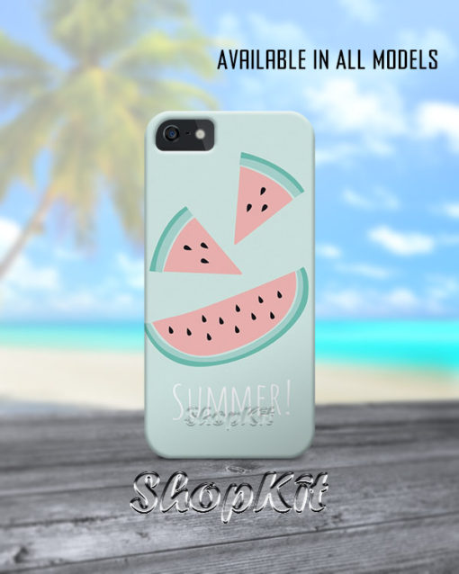 watermelon pieces on background mobile cover